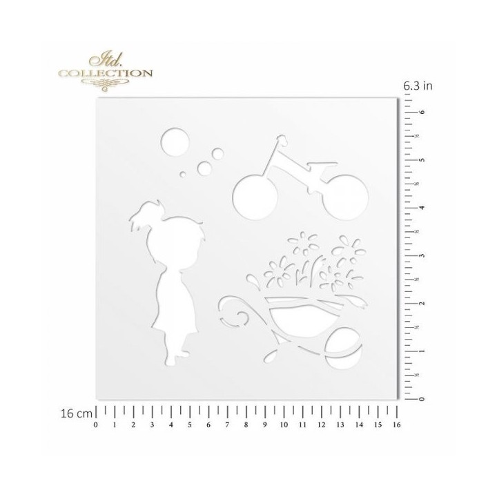 Sjabloon voor scrapbooking en decoupage 16x16 cm ST0010A