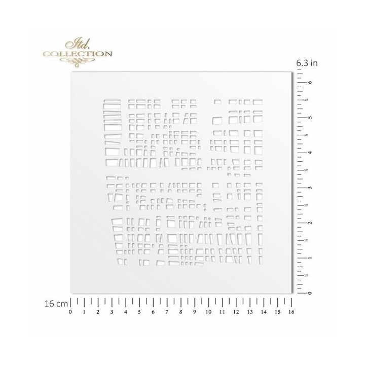 Sjabloon voor scrapbooking en decoupage 16x16 cm ST0013B