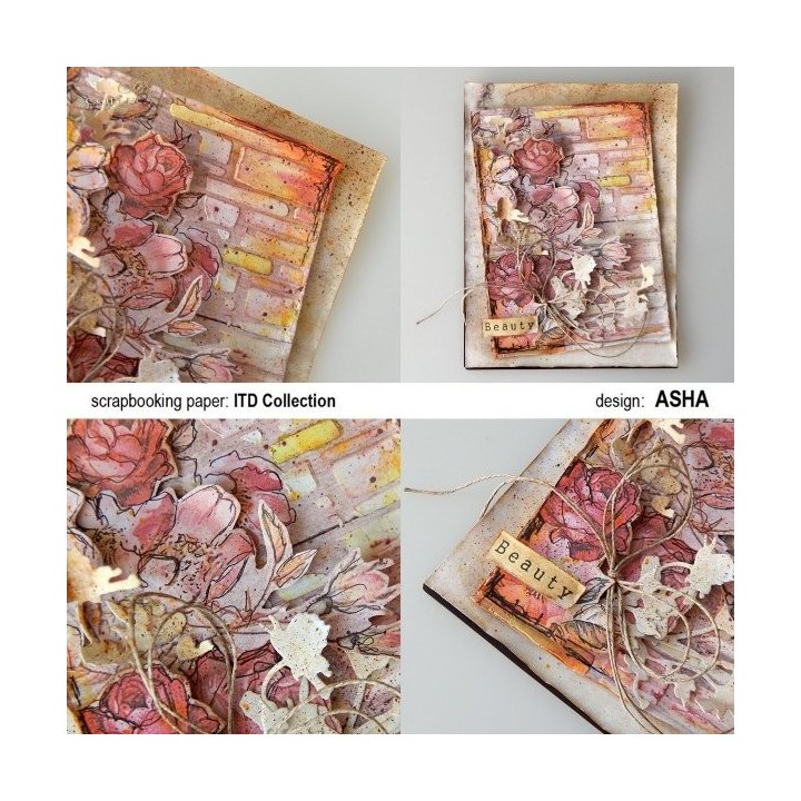 Sjabloon voor scrapbooking en decoupage 16x16 cm ST0016B