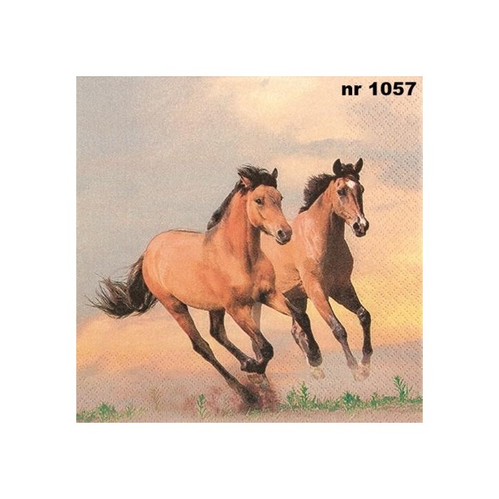 Wild horses servet 33x33cm