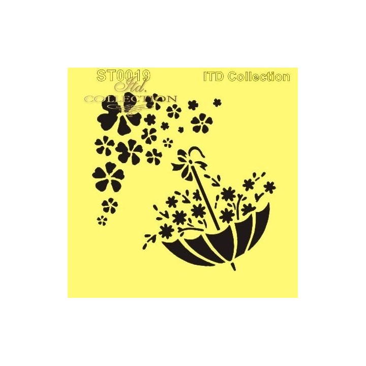 Sjabloon voor scrapbooking en decoupage 16x16 cm ST0019A