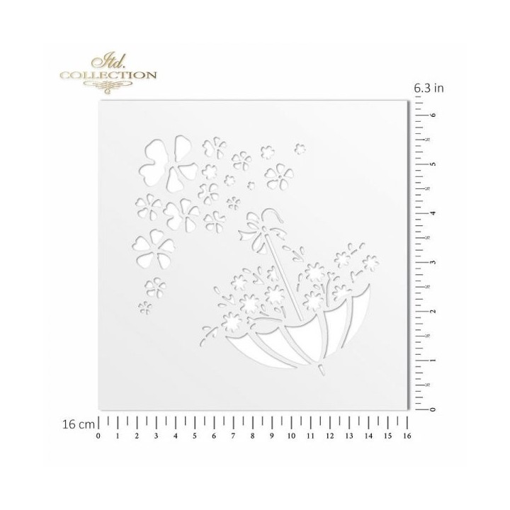 Sjabloon voor scrapbooking en decoupage 16x16 cm ST0019A