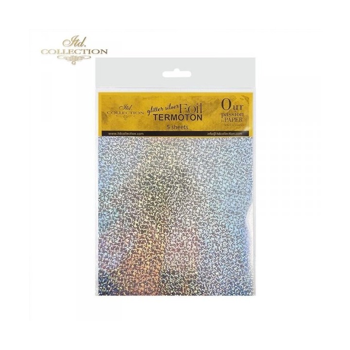 metallic folie Termoton * glitterzilver