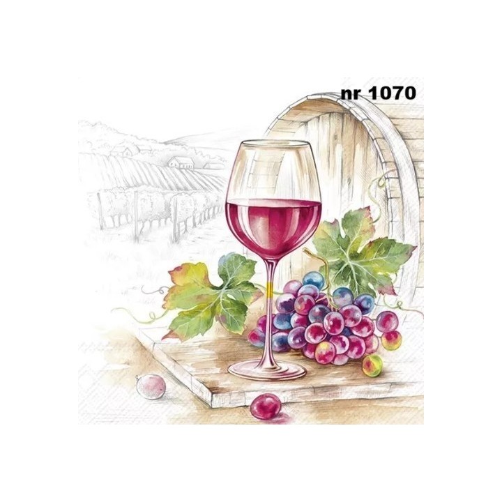 VIN ROUGE servet 33x33cm