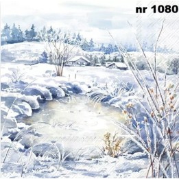 Frosty landscape servet 33x33cm