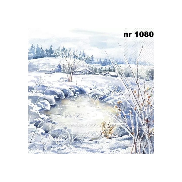 Frosty landscape servet 33x33cm