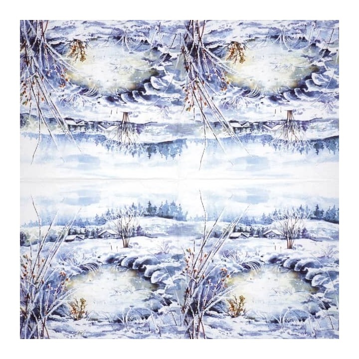 Frosty landscape servet 33x33cm