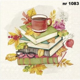 Reading time cream servet 33x33cm