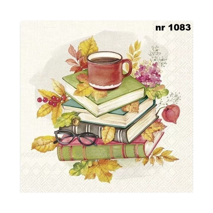 Reading time cream servet 33x33cm