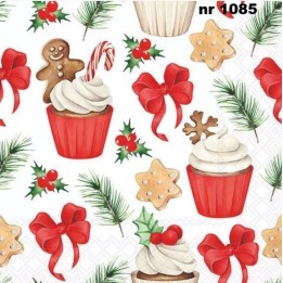 Christmas sweets red servet 33x33cm
