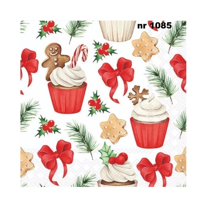 Christmas sweets red servet 33x33cm