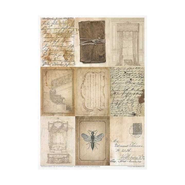 Creatieve set MS017 Oud dagboek - Vluchtige momenten