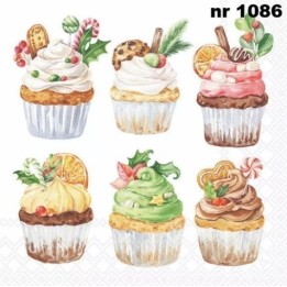 Sweet Christmas white servet 33x33cm