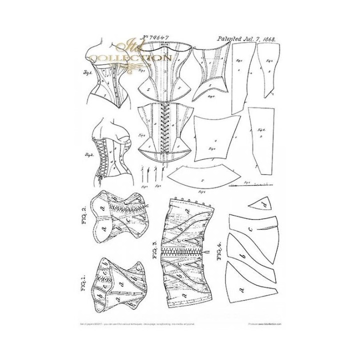 Creatieve set MS017 Oud dagboek - Vluchtige momenten
