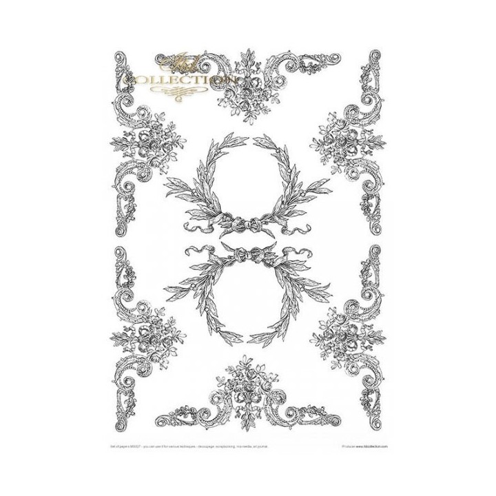 Creatieve set MS027 Shabby Chic - vier kleuren