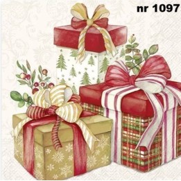 Presents from santa servet 33x33cm