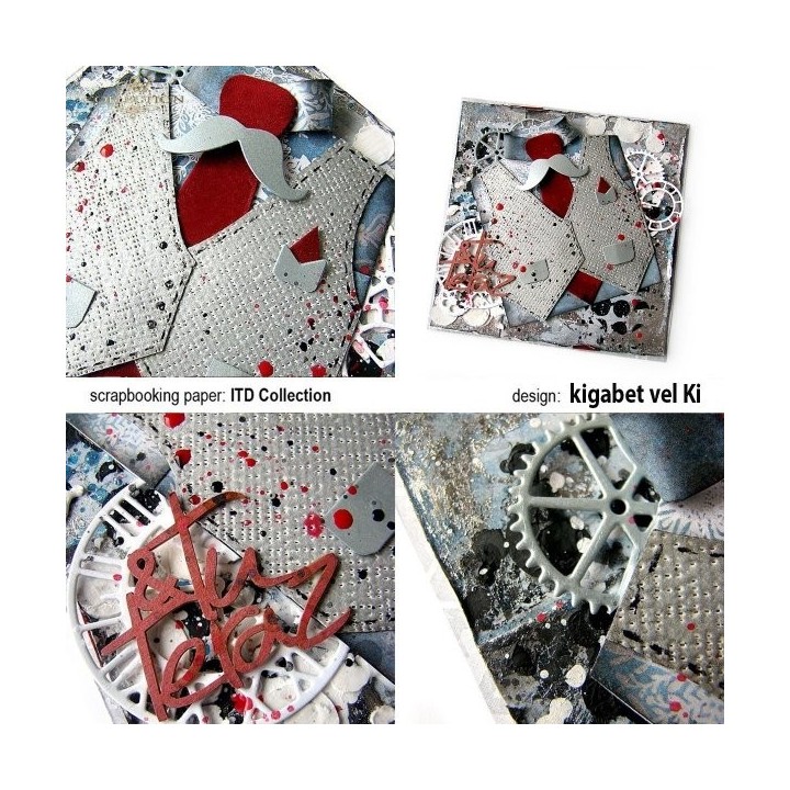 Papier voor scrapbooking, kleur: zilvermat