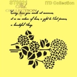 Sjabloon voor scrapbooking en decoupage 16x16 cm ST0021B