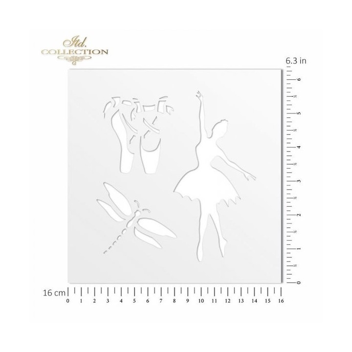 Sjabloon voor scrapbooking en decoupage 16x16 cm ST0022A