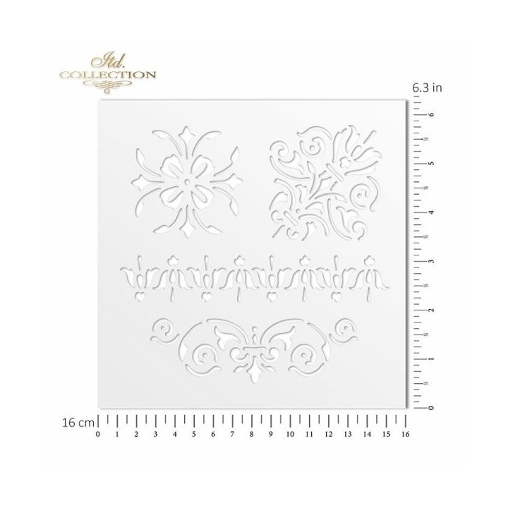 Sjabloon voor scrapbooking en decoupage 16x16 cm ST0024B