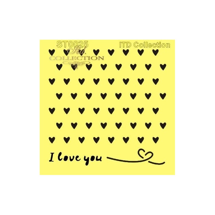 Sjabloon voor scrapbooking en decoupage 16x16 cm ST0025A