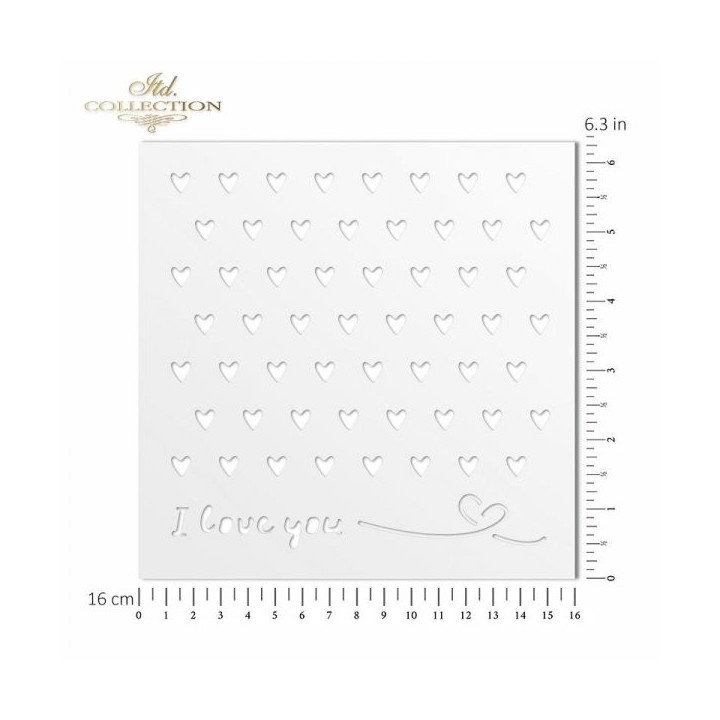 Sjabloon voor scrapbooking en decoupage 16x16 cm ST0025A