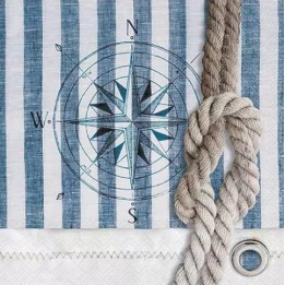 Compass and rope servet 33x33cm