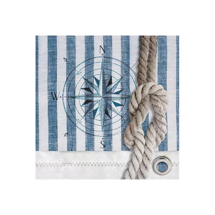 Compass and rope servet 33x33cm