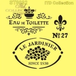 Sjabloon voor scrapbooking en decoupage 16x16 cm ST0032B