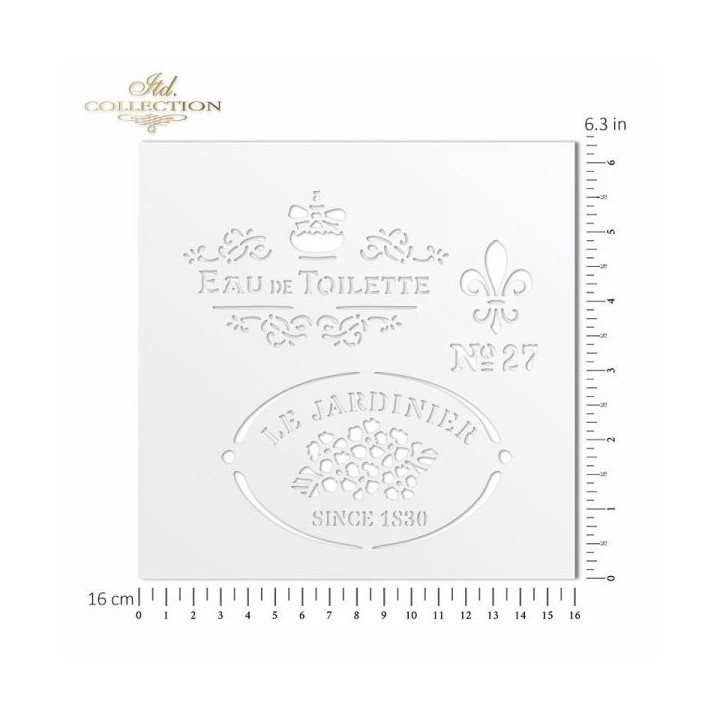 Sjabloon voor scrapbooking en decoupage 16x16 cm ST0032B