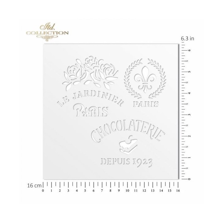 Sjabloon voor scrapbooking en decoupage 16x16 cm ST0033B