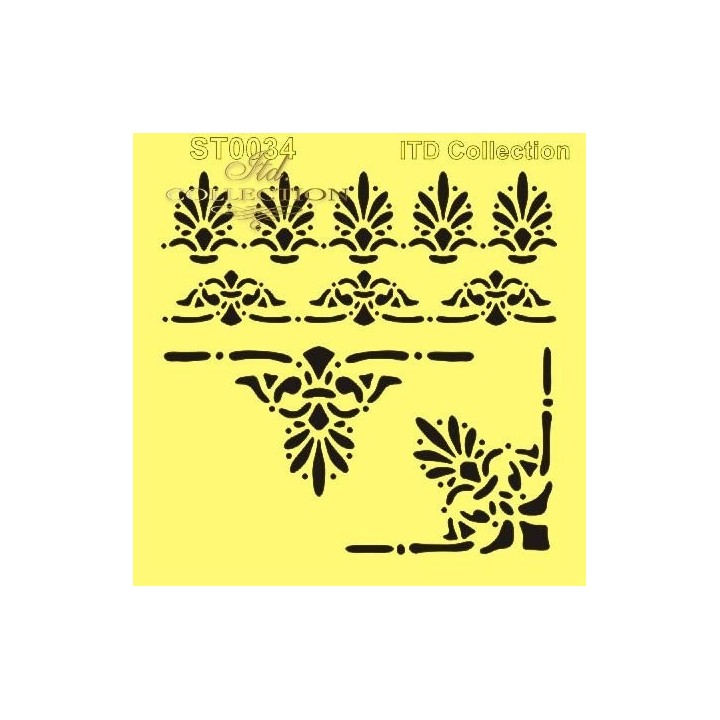 Sjabloon voor scrapbooking en decoupage 16x16 cm ST0034B