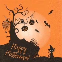 2 in 1 Halloween servet 33x33cm