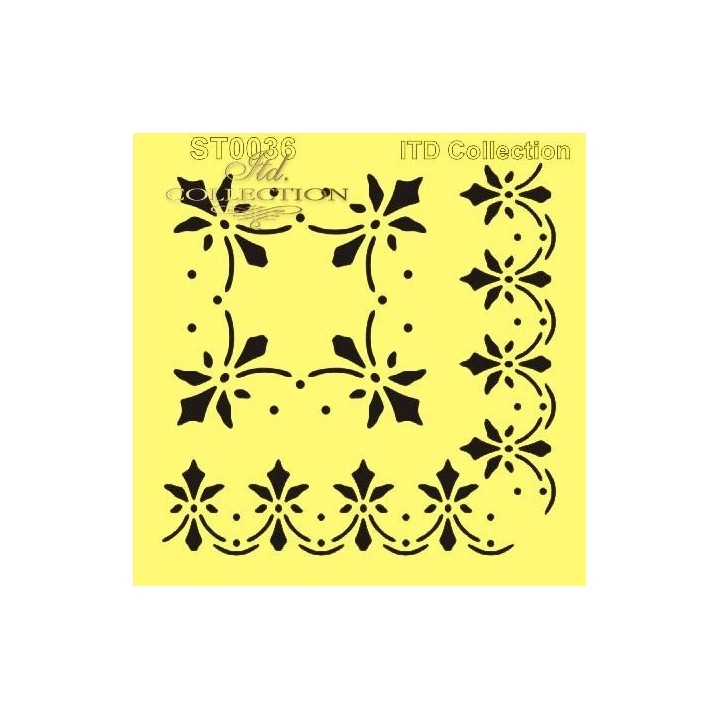 Sjabloon voor scrapbooking en decoupage 16x16 cm ST0036B