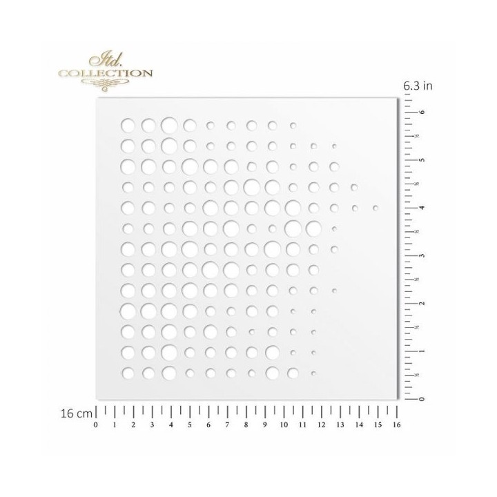 Sjabloon voor scrapbooking en decoupage 16x16 cm ST0039A
