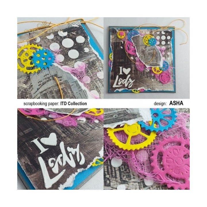 Sjabloon voor scrapbooking en decoupage 16x16 cm ST0039A
