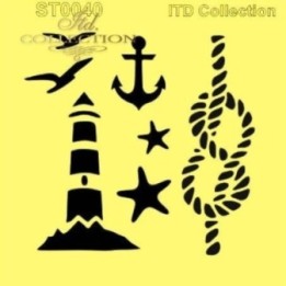 Sjabloon voor scrapbooking en decoupage 16x16 cm ST0040A