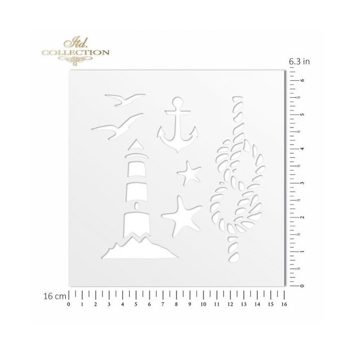 Sjabloon voor scrapbooking en decoupage 16x16 cm ST0040A Tropical Dreams