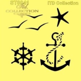 Sjabloon voor scrapbooking en decoupage 16x16 cm ST0041A