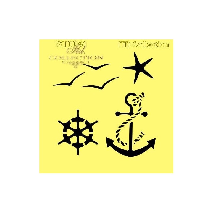 Sjabloon voor scrapbooking en decoupage 16x16 cm ST0041A