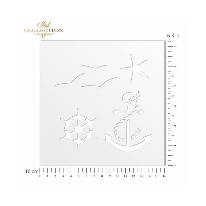 Sjabloon voor scrapbooking en decoupage 16x16 cm ST0041A Tropical Dreams