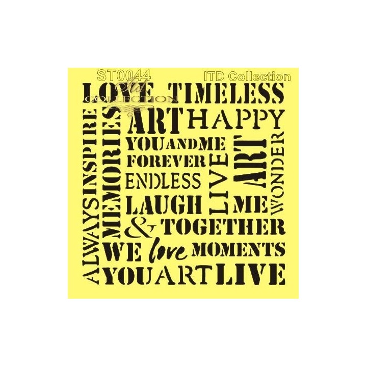 Sjabloon voor scrapbooking en decoupage 16x16 cm ST0044B