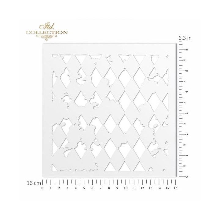 Sjabloon voor scrapbooking en decoupage 16x16 cm ST0046A