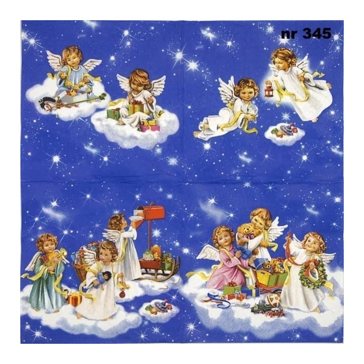 Angels with toys servet 33x33cm