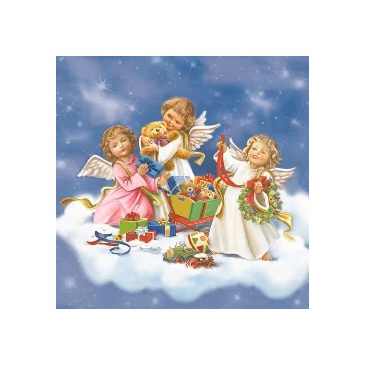 Angels with toys servet 33x33cm