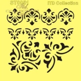 Sjabloon voor scrapbooking en decoupage 16x16 cm ST0051B
