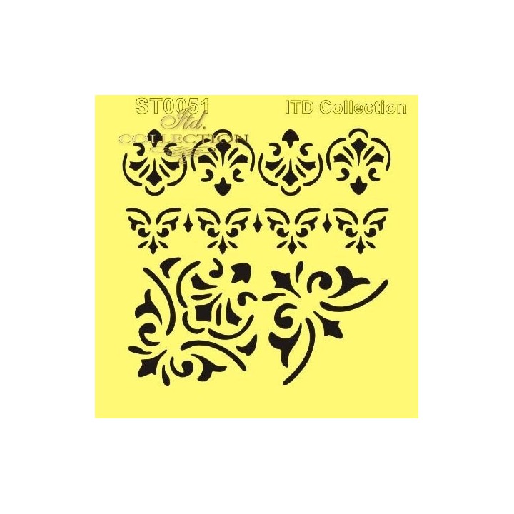 Sjabloon voor scrapbooking en decoupage 16x16 cm ST0051B