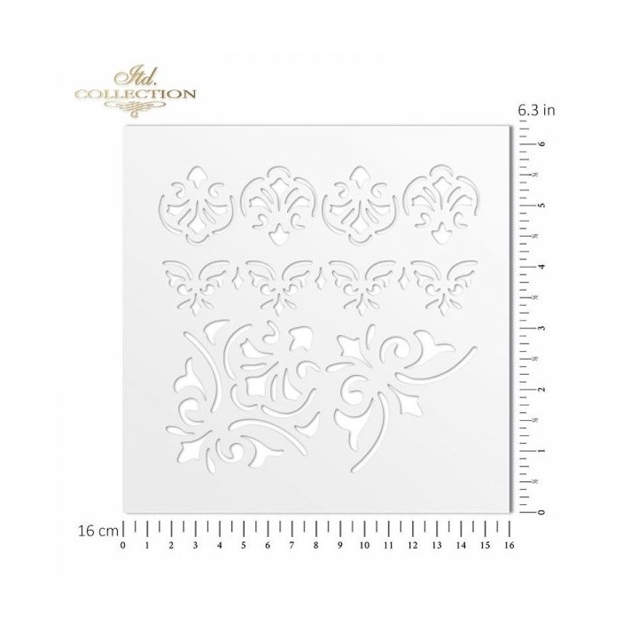 Sjabloon voor scrapbooking en decoupage 16x16 cm ST0051B