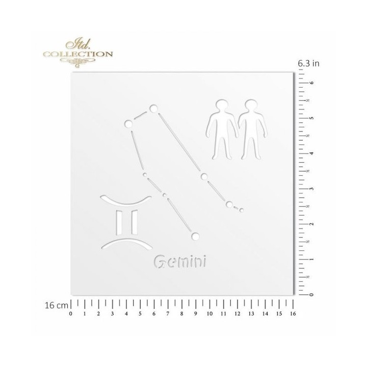 Sjabloon voor scrapbooking en decoupage 16x16 cm ST0055A