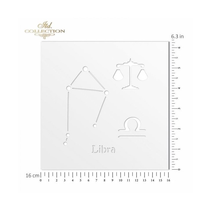 Sjabloon voor scrapbooking en decoupage 16x16 cm ST0059A